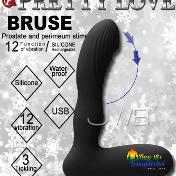 Máy Rung Pretty Love Bruse - 12 Chế Độ Rung + 3 Chức Năng Tickling Độc Đáo