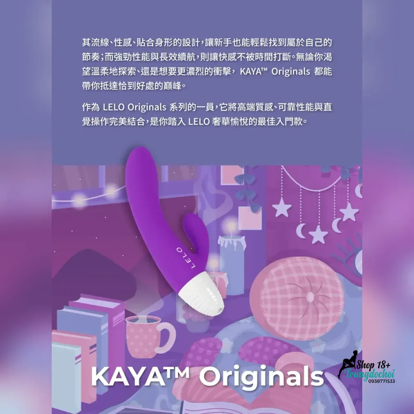 Máy Rung Tai Thỏ LELO KAYA – Hai Động Cơ Riêng Cho Điểm G Và Âm Vật, Kết Nối App