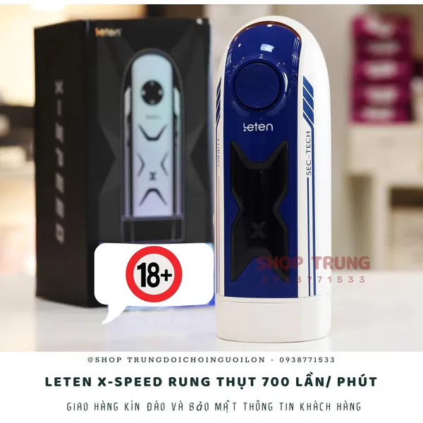 Máy thủ dâm Leten X-speed rung thụt 700 lần/ phút bao đỉnh