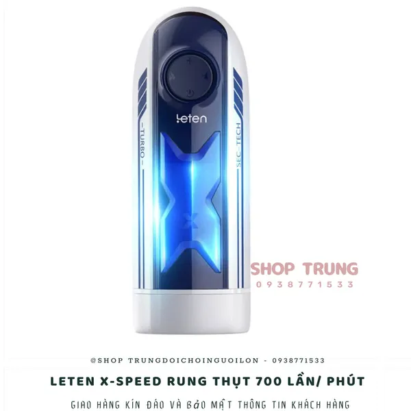Máy thủ dâm Leten X-speed rung thụt 700 lần/ phút bao đỉnh