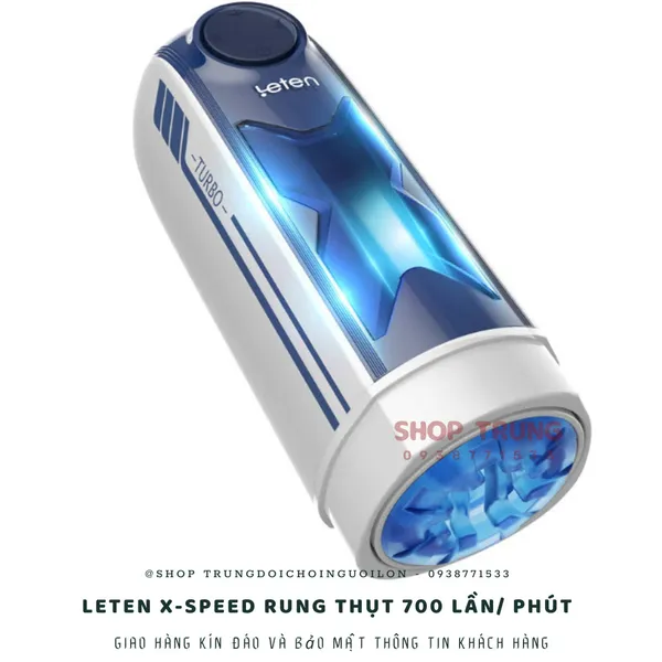 Máy thủ dâm Leten X-speed rung thụt 700 lần/ phút bao đỉnh