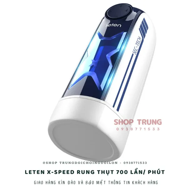 Máy thủ dâm Leten X-speed rung thụt 700 lần/ phút bao đỉnh