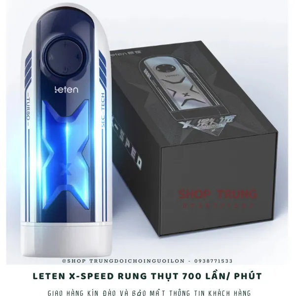 Máy thủ dâm Leten X-speed rung thụt 700 lần/ phút bao đỉnh