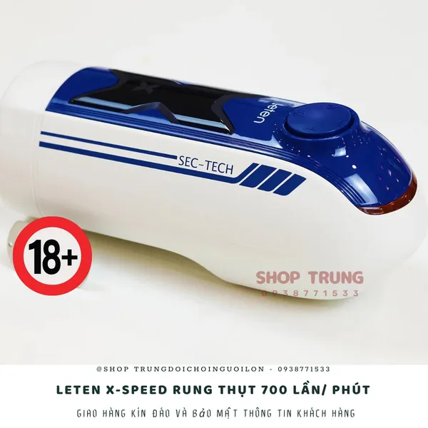 Máy thủ dâm Leten X-speed rung thụt 700 lần/ phút bao đỉnh
