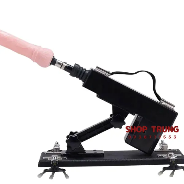 Máy rung thụt tự động Machine Gun dành cho nữ kèm 6 đầu thay thế 