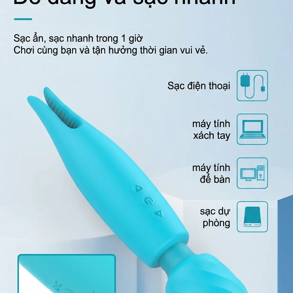 Máy Rung Hai Đầu Kẹp Âm Vật Kích Thích Kép Điểm G & Âm Vật Cùng Lúc