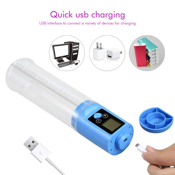 Máy tập dương vật LCD hút chân không tự dộng hiệu quả nhanh chóng