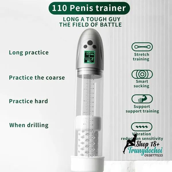  Máy Tập Dương Vật LG-110 - Công Nghệ Rung Hút Màn LCD Thông Minh