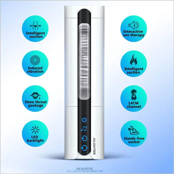 Máy Bú Mút Tự Động AILIGHTER AIRJET 7 Chế Độ Rung, Sưởi Ấm 45°C