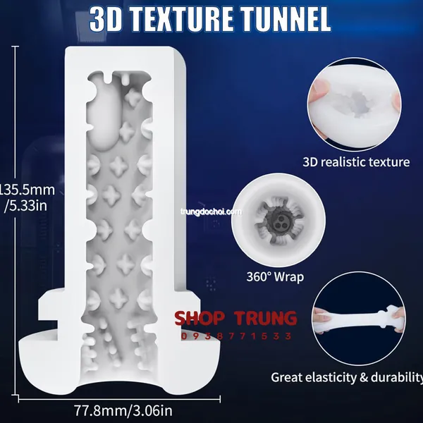 Máy Bú Mút Tự Động Rung Thụt và Co Bóp Có Nhiệt Độ 