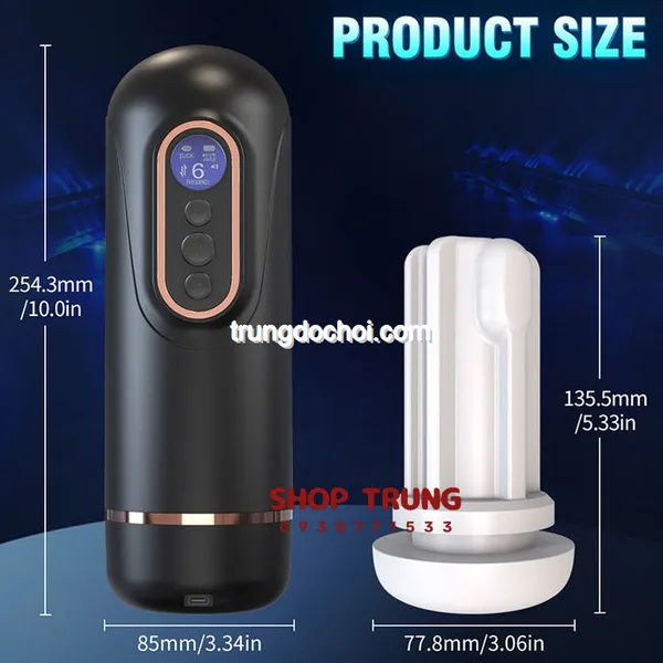Máy Bú Mút Tự Động Rung Thụt và Co Bóp Có Nhiệt Độ 