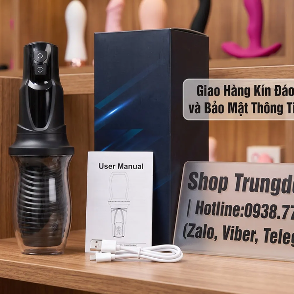 Thủ Dâm Cầm Tay Rung Xoay 360° — Dùng Hết Công Suất, Không Sợ Nước