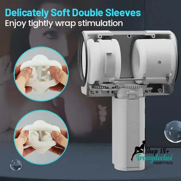 Máy Thủ Dâm Nam Hgod Tự Động Thụt Thò, Xoay Đa Chiều, 2 Lõi Thay Thế