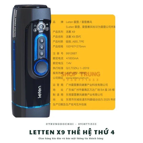 Leten X9 Piston rung mạnh mẽ giúp các anh dễ lên đỉnh