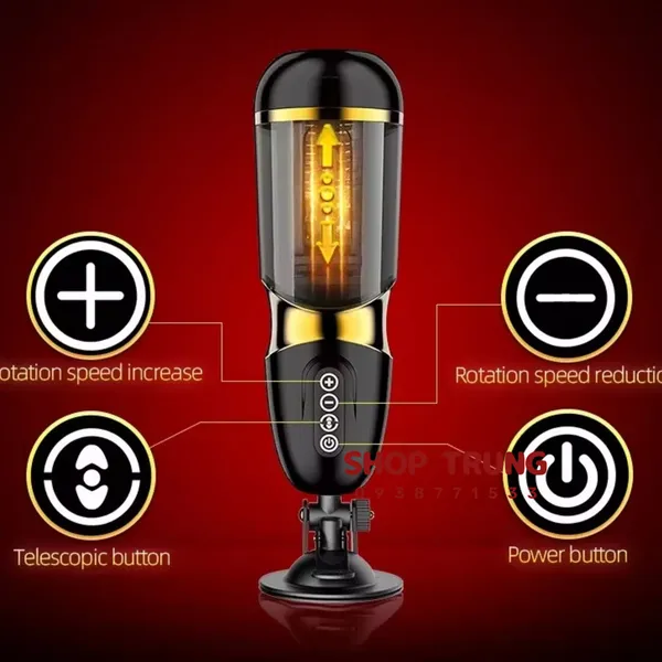Máy Thủ Dâm Rung Thụt Cho Nam 10 Chế Độ Xoay & Thụt