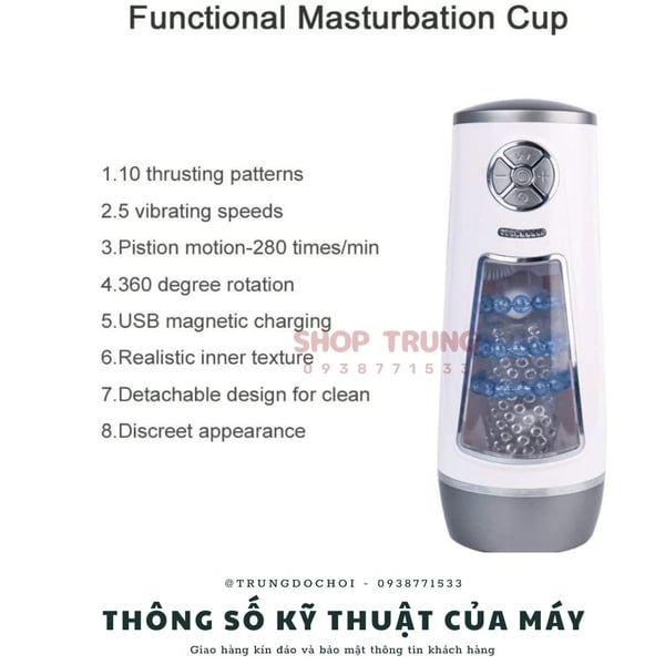 Máy Rung Thụt Tự Động Migyy 10 Chế Độ Thụt, 5 Rung Và Xoay 360° Trong Một Thiết Bị
