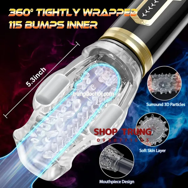 Máy Rung Thụt và Xoay 360 Độ Cyclone 2025  Nâng Tầm Bản Lĩnh Phái Mạnh