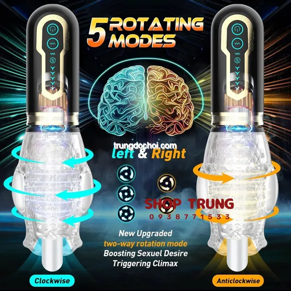 Máy Rung Thụt và Xoay 360 Độ Cyclone 2025  Nâng Tầm Bản Lĩnh Phái Mạnh