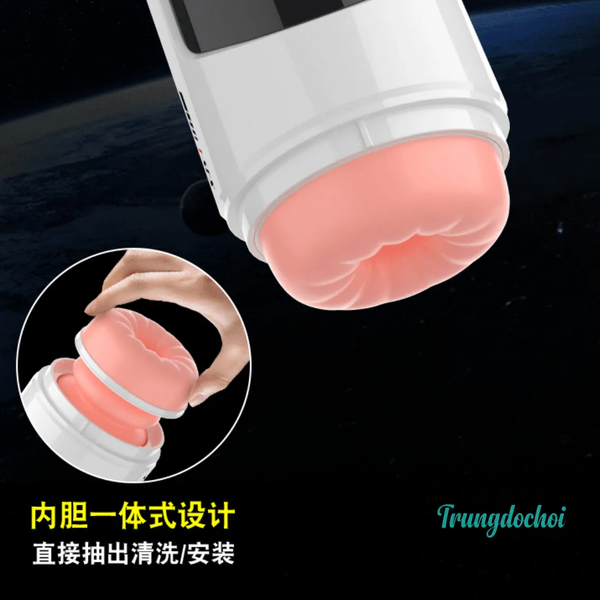 Máy Thủ Dâm Điện Tử Space Cup Sưởi Ấm 40°C, Giọng Nói 3 Ngôn Ngữ