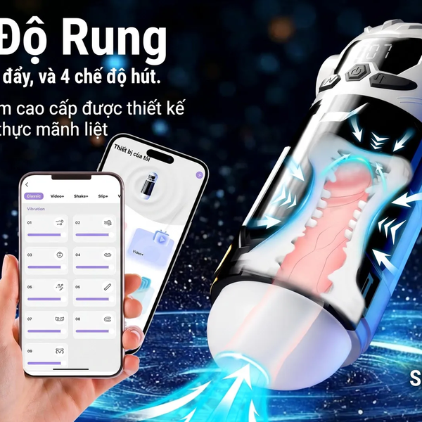 Máy Thủ Dâm Tự Động Space X Pro Đỉnh Cao Công Nghệ Rung Thụt Hút