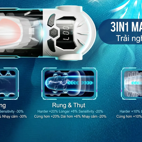 Máy Thủ Dâm Tự Động Space X Pro Đỉnh Cao Công Nghệ Rung Thụt Hút