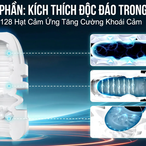 ManMiao Quantum Pulse Máy Thủ Dâm 3in1 Thụt Hút Siêu Mạnh 7300 RPM