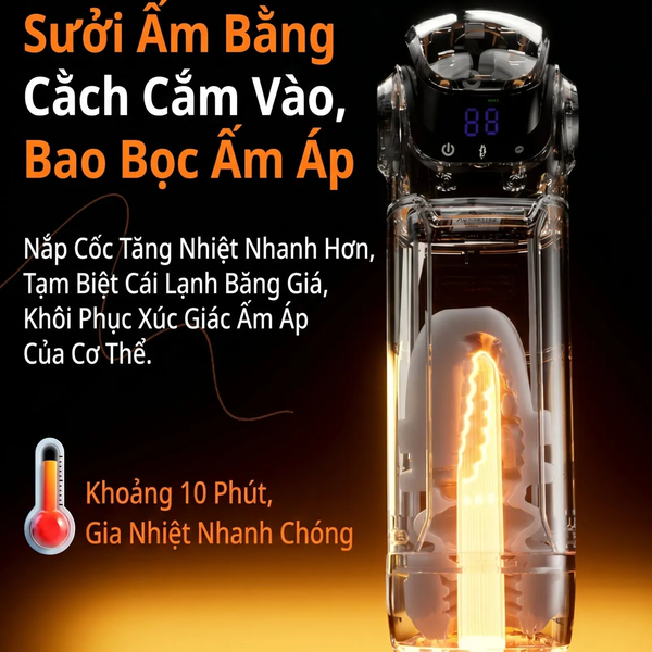 ManMiao Quantum Pulse Máy Thủ Dâm 3in1 Thụt Hút Siêu Mạnh 7300 RPM