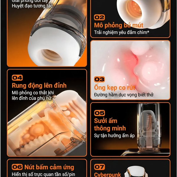 ManMiao Quantum Pulse Máy Thủ Dâm 3in1 Thụt Hút Siêu Mạnh 7300 RPM