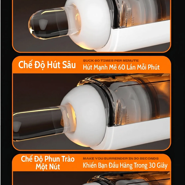 ManMiao Quantum Pulse Máy Thủ Dâm 3in1 Thụt Hút Siêu Mạnh 7300 RPM