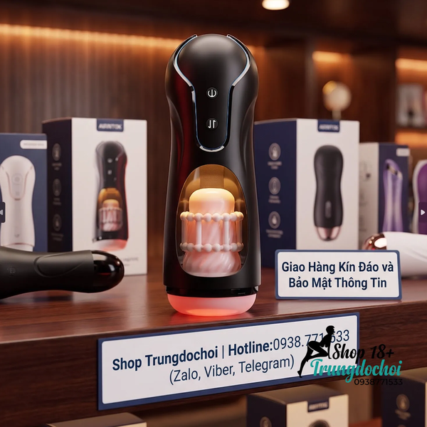 Máy Thủ Dâm Tự Động Phantom Co Giãn 35mm, Rung Mạnh, Giọng Nói Tương Tác