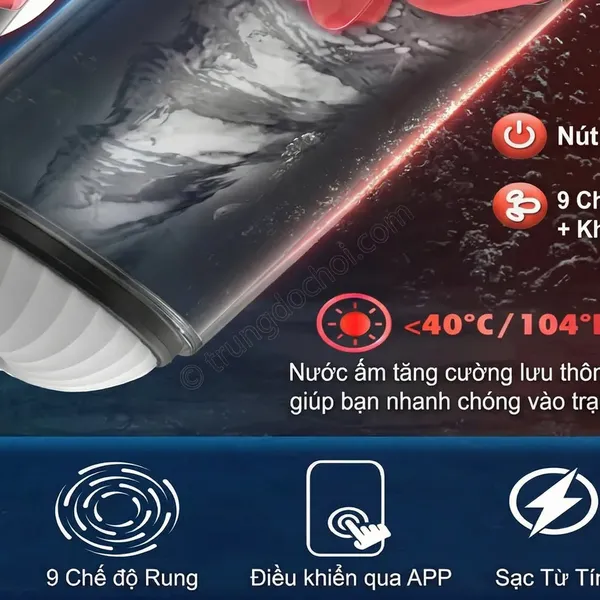 Máy Thủ Dâm Xoay 360° Kết Nối App Trải Nghiệm Cá Nhân Hoá Không Giới Hạn