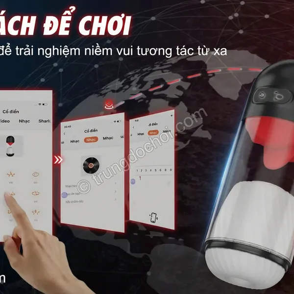 Máy Thủ Dâm Xoay 360° Kết Nối App Trải Nghiệm Cá Nhân Hoá Không Giới Hạn
