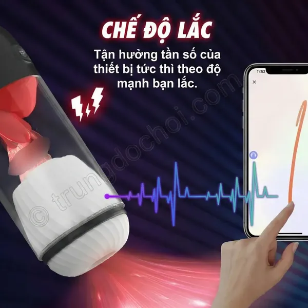 Máy Thủ Dâm Xoay 360° Kết Nối App Trải Nghiệm Cá Nhân Hoá Không Giới Hạn