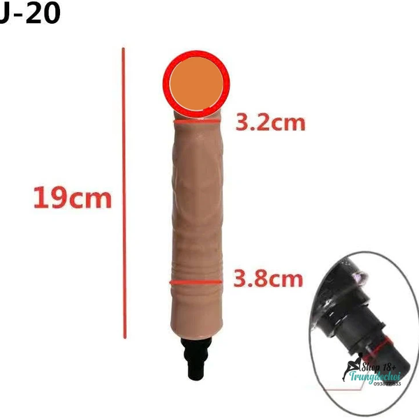Súng Massage Đa Năng Gắn Đầu Dương Vật Giả - 6 Cấp Độ Thụt