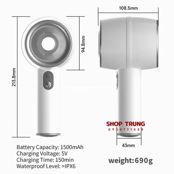 Máy Thủ Dâm Rung Thụt Cầm Tay XF006  Dành Cho Nam