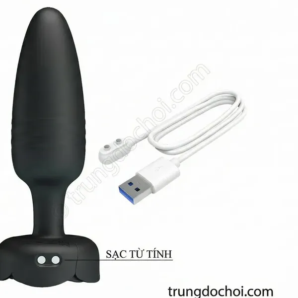 Nút Hậu Môn Rung Thụt Pretty Love Tarion: Đầu Thuôn Dễ Đưa Vào, Đế LED Phát Sáng 5 Màu Lung Linh