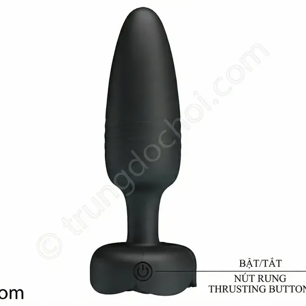 Nút Hậu Môn Rung Thụt Pretty Love Tarion: Đầu Thuôn Dễ Đưa Vào, Đế LED Phát Sáng 5 Màu Lung Linh