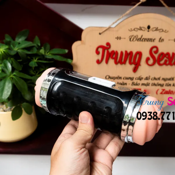 Dụng cụ thủ dâm hai đầu có rung và âm thanh cực phê 