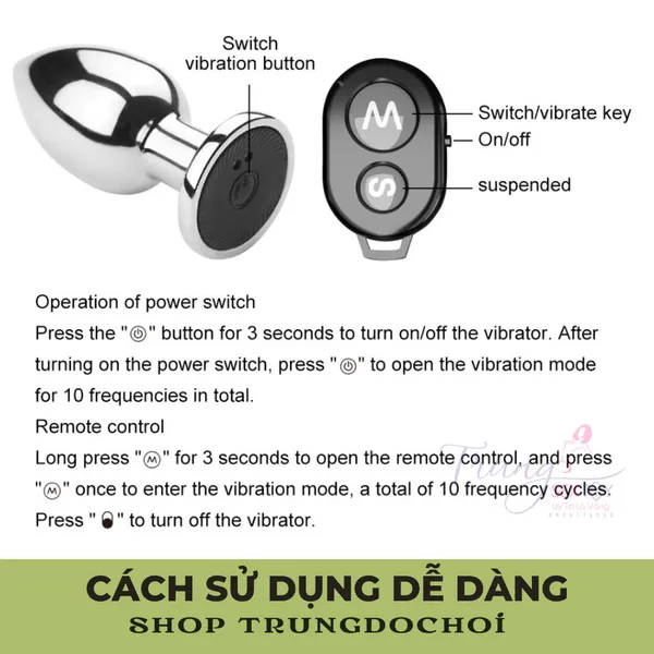 Trải nghiệm với siêu phẩm hậu môn kim loại điều khiển từ xa