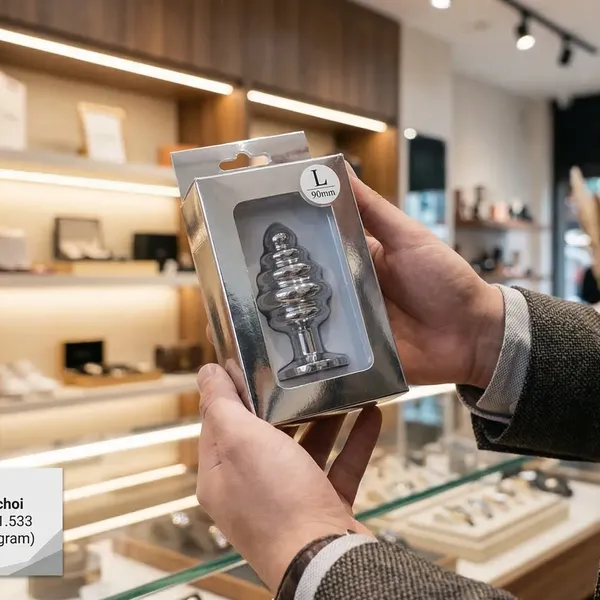 Phích Hậu Môn Inox Xoắn Đế Hoa – Anal Plug Kim Loại Kích Thích Điểm P Cho Nam