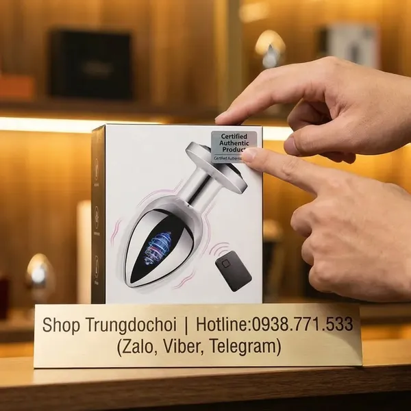 Phích Hậu Môn Inox Rung Đa Tần Điều Khiển Từ Xa Không Dây, Sạc USB