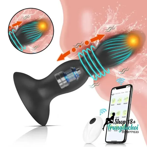 Plug Rung Thụt GS463 Máy Massage Tuyến Tiền Liệt Điều Khiển App Bluetooth