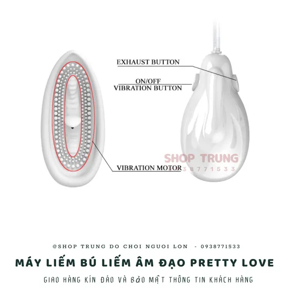 Máy liếm bú liếm âm đạo Pretty Love Suction Massage