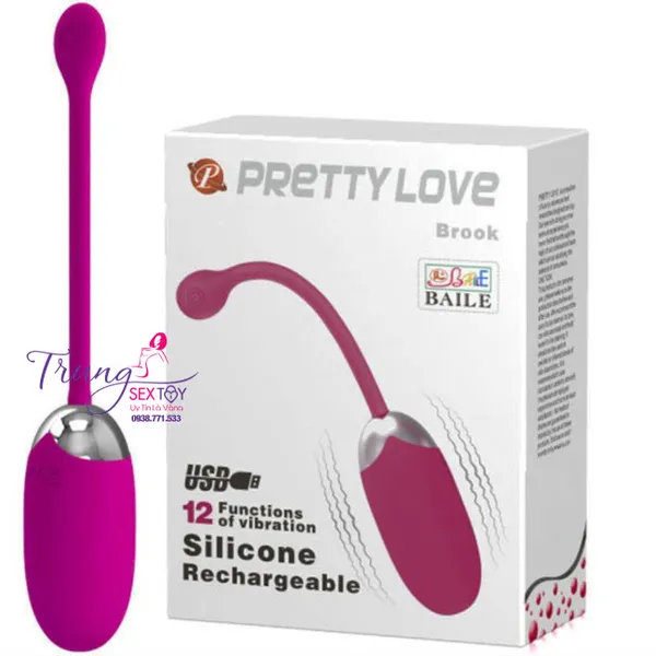 Trứng Rung Tình Yêu Chính Hãng Prettylove Brook Cực Mềm Mịn