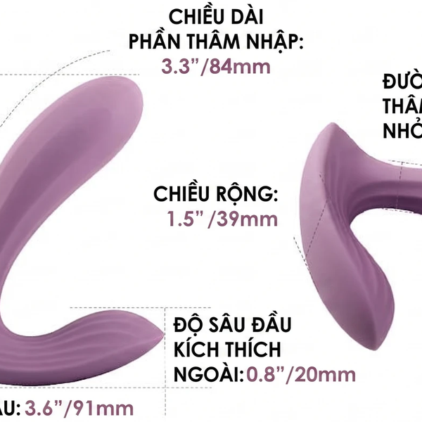 Svakom Erica Plus - Máy Rung Đeo Quần Lót, Động Cơ Kép Thụt Điểm G