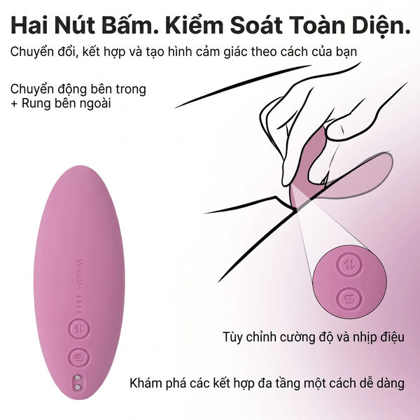 Svakom Erica Plus - Máy Rung Đeo Quần Lót, Động Cơ Kép Thụt Điểm G