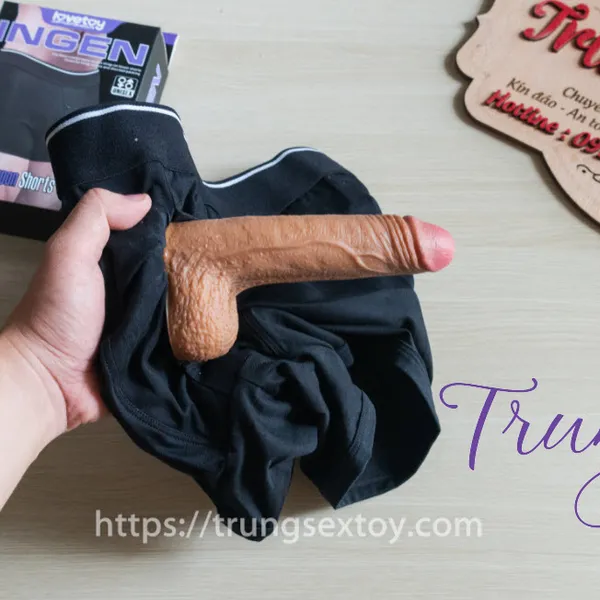 Quần Short Đeo Dương Vật Unisex Lovetoy Vải Cotton Co Giãn Cực Tốt