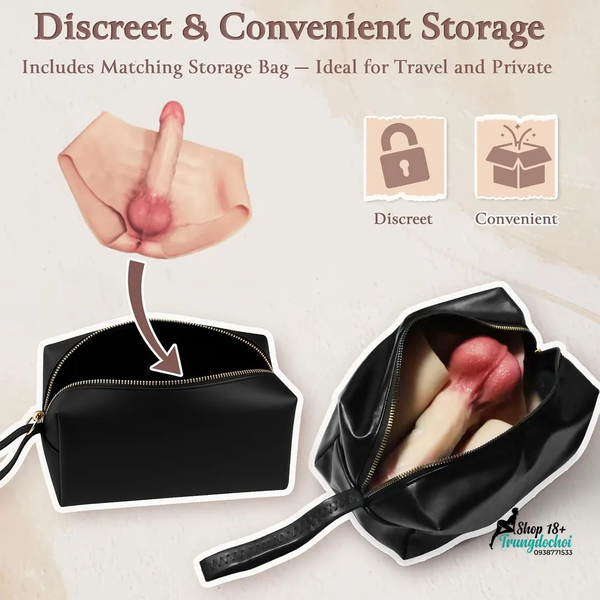 Quần Silicon Đặc Ruột Cho Les Tạo Hình Cơ Bụng, Dây Co Giãn, Kèm Túi Đựng Riêng