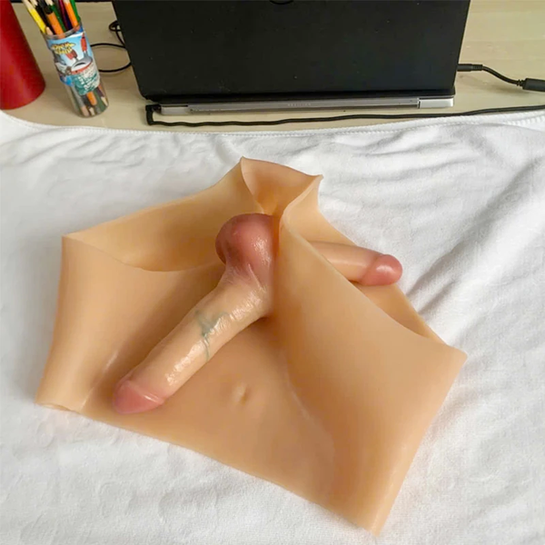 Quần Dương Vật Giả 2 Đầu Silicone Đúc Đặc, Hai Người Cùng Cảm Nhận Trong Một Nhịp