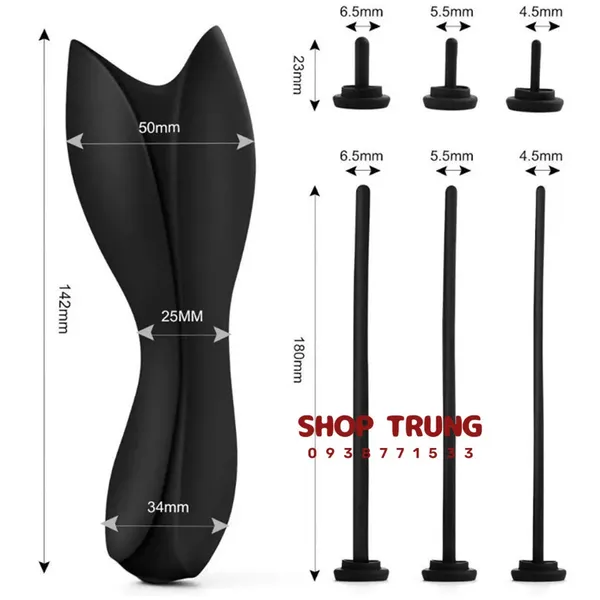 Que Rung Nong Niệu Đạo 2in1 Với 10 Chế Độ Rung Mạnh Mẽ